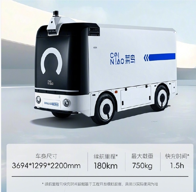 菜鸟发布L4级无人车GTPro：起售价14.98w​续航180公里快充1.5小时