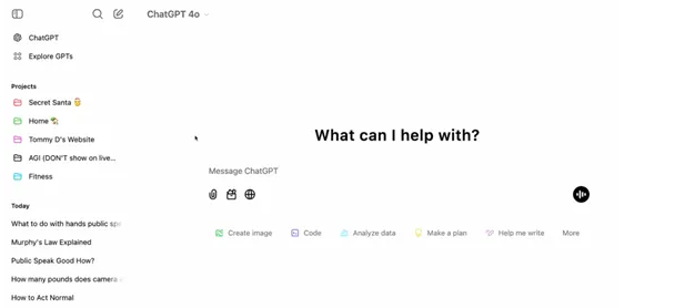 OpenAI推出全新ChatGPTProjects，集成多项实用工具