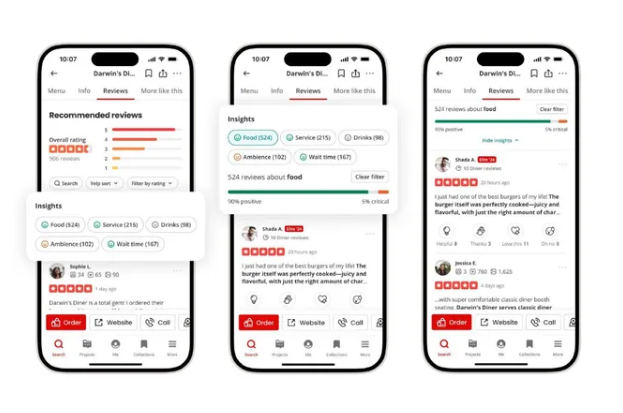 Yelp发布新AI功能，快速总结客户评论，优化餐厅搜索体验