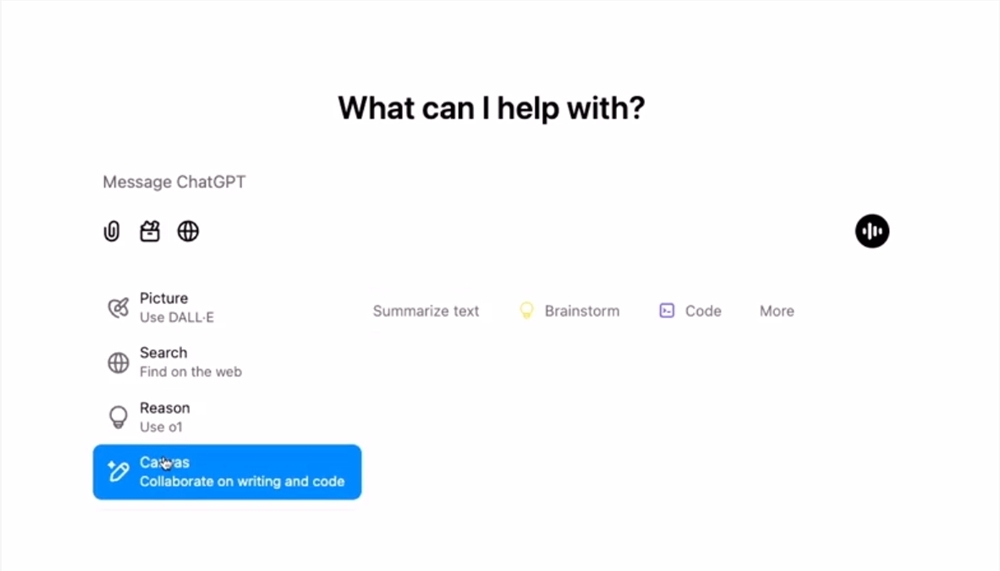OpenAI发布Canvas工具提高ChatGPT写作和编码效率