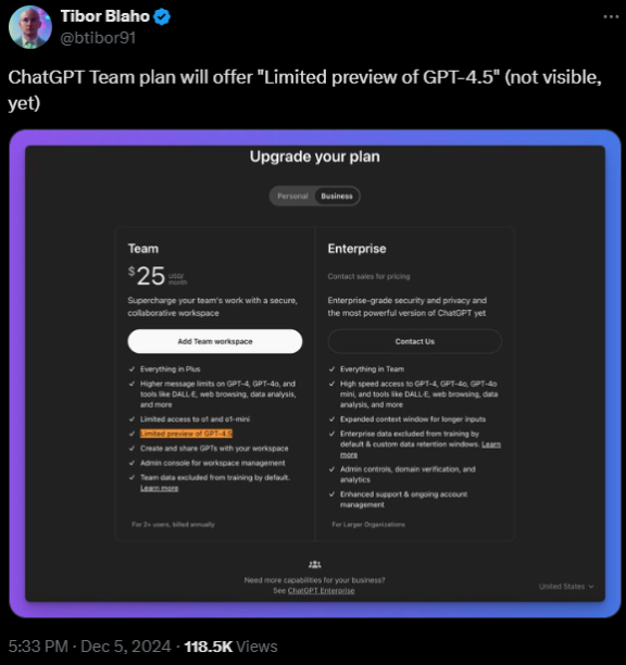 OpenAIGPT-4.5秘密曝光？开发者在代码中发现蛛丝马迹