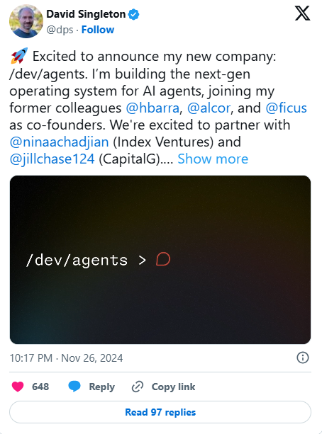 前Android高管正在构建“AI智能体操作系统”