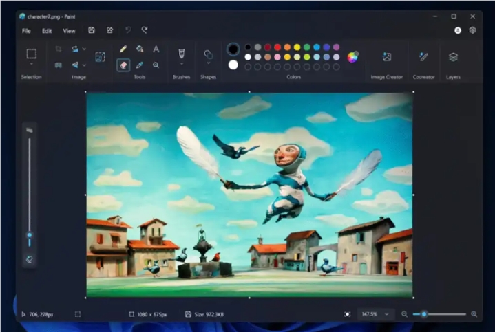 微软Windows11推出AI绘画和笔记功能：涂鸦板和记事本升级